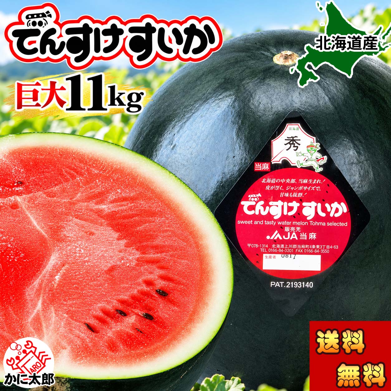 巨大サイズ でんすけすいか かに太郎